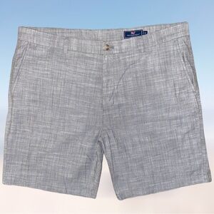 Men’s VINEYARD VINES 9” Chambray Chino Breaker Shorts In Gray Harbor | 42 | EUC